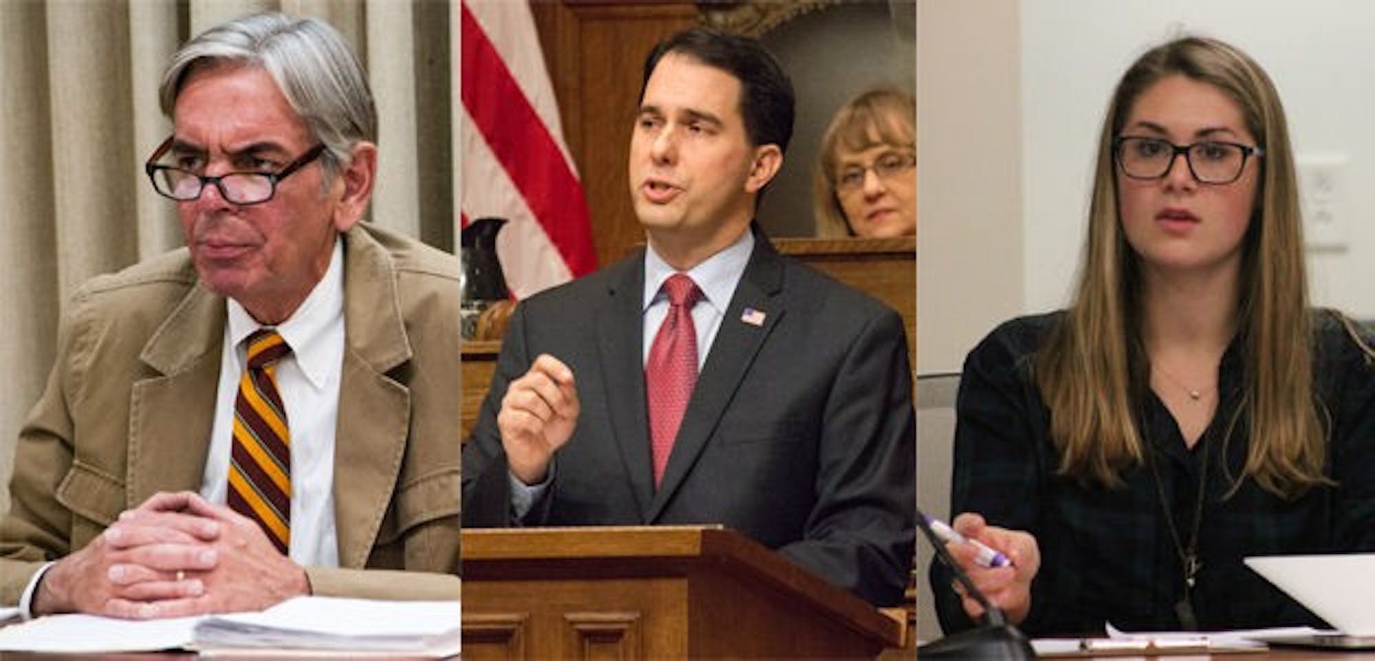 James Baughman, Scott Walker, Genevieve Carter