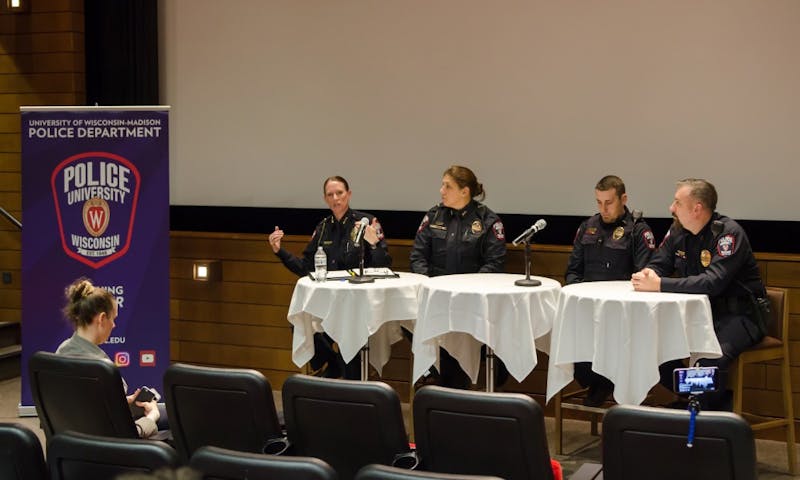 UWPD officials met with UW-Madison community members in Union South Monday to discuss community concerns regarding police and safety. 