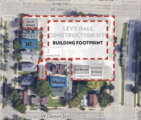 map of levy hall