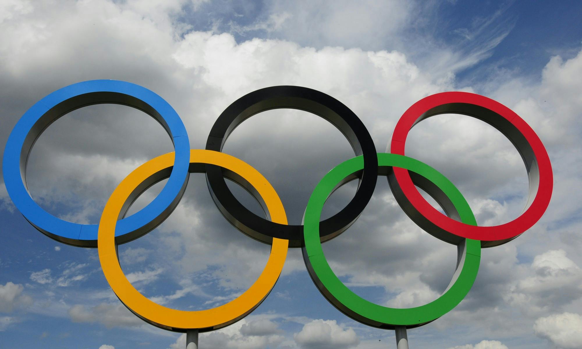 Photo of the Olympic Rings.