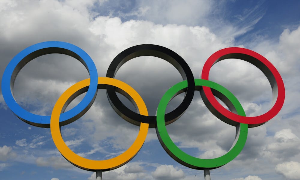 Photo of the Olympic Rings.