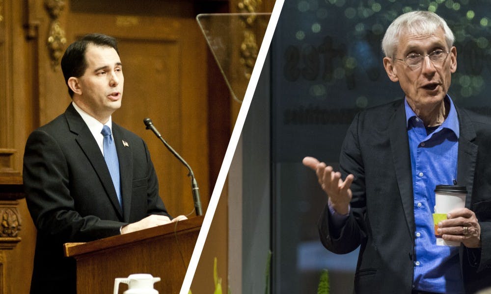 Gov. Scott Walker and Democratic governor candidate Tony Evers appeal to voters on the opposite side of their respective aisles.