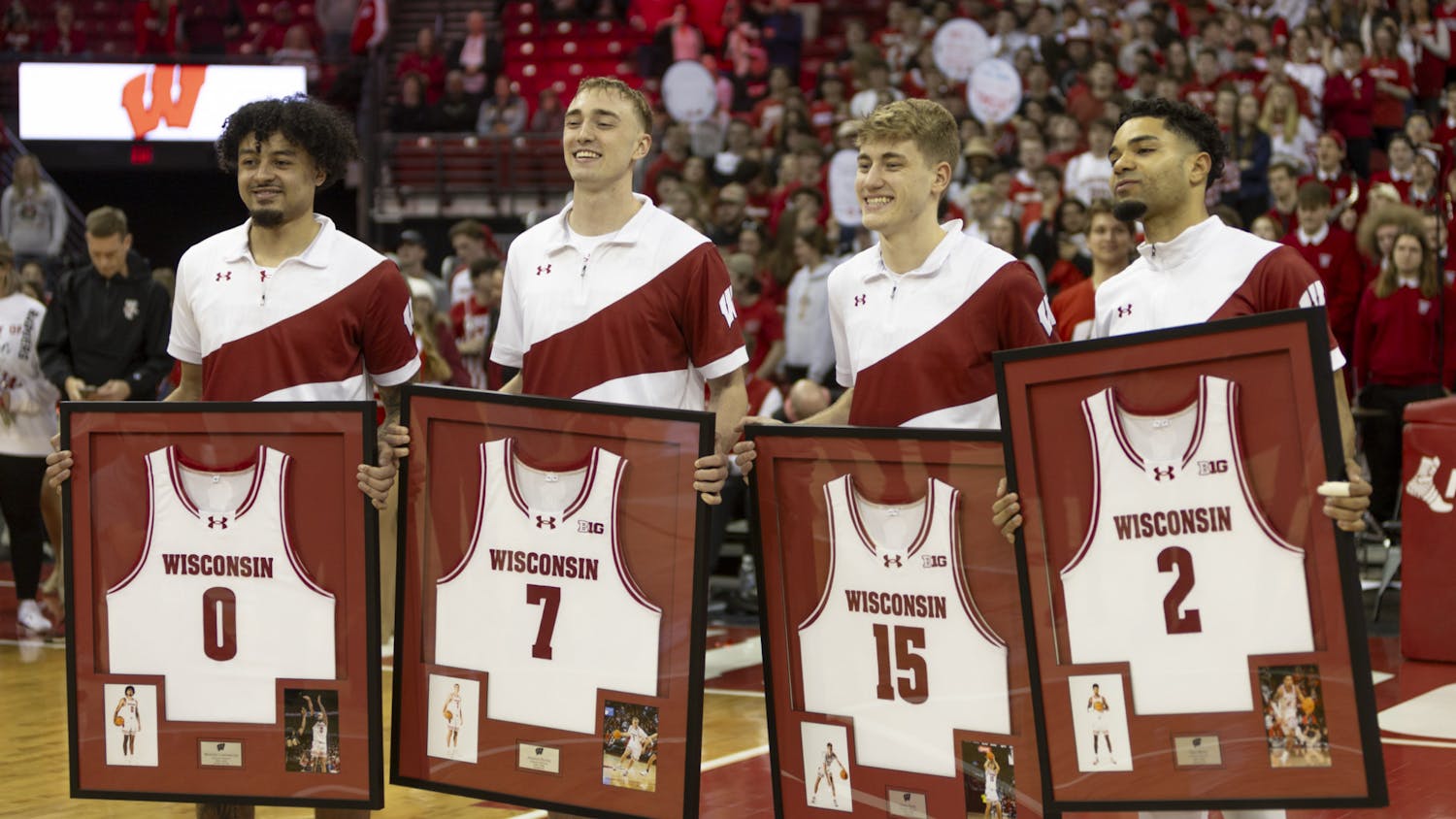 PHOTOS: The Wisconsin Badgers men's basketball team honored their seniors during their Wednesday, March 4 contest against Maryland.