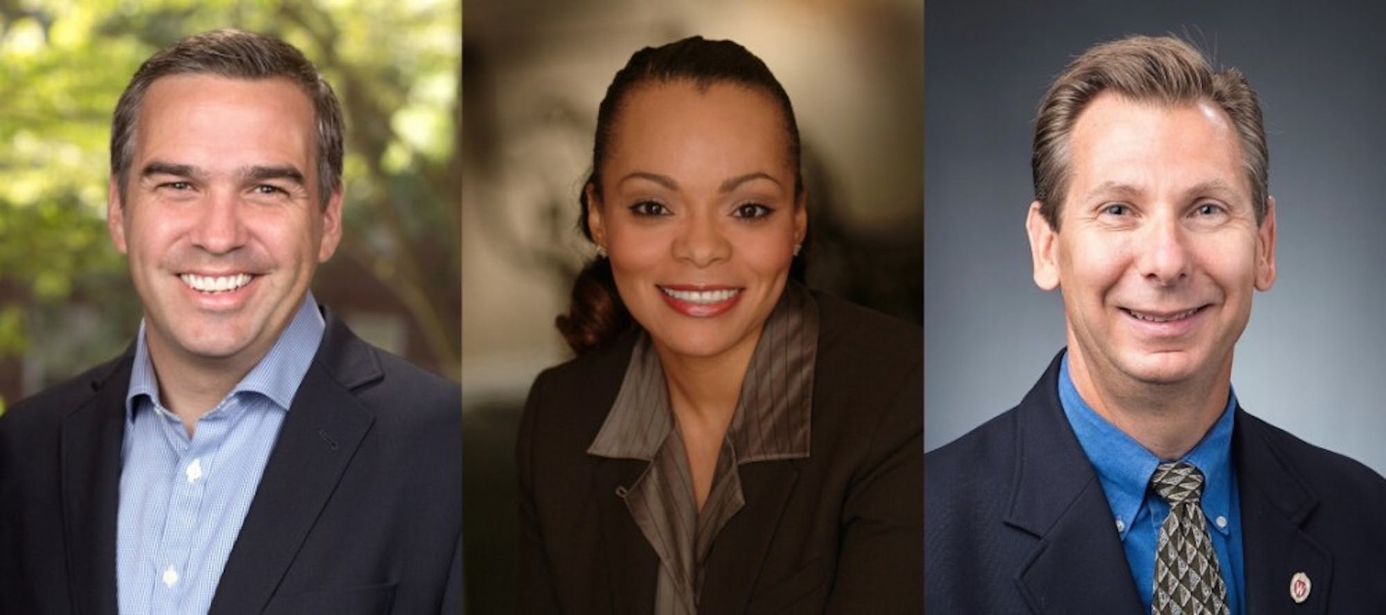 Brent Colburn (left), Richie Hunter (center) and&nbsp;Charles B. Hoslet (right)&nbsp;have been selected as finalists for UW-Madison vice chancellor for university relations.