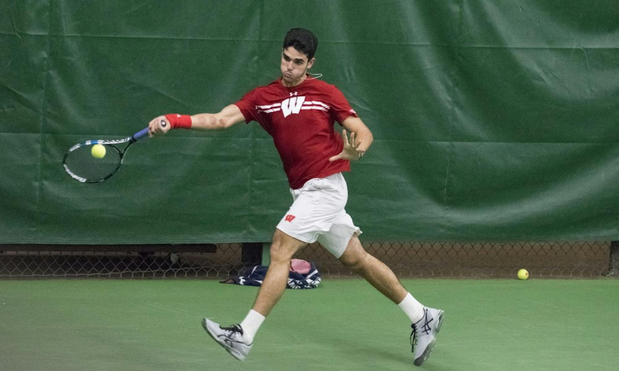 Wisconsin men's tennis picked up its first conference win and first road win of the season Saturday at Nebraska.&nbsp;