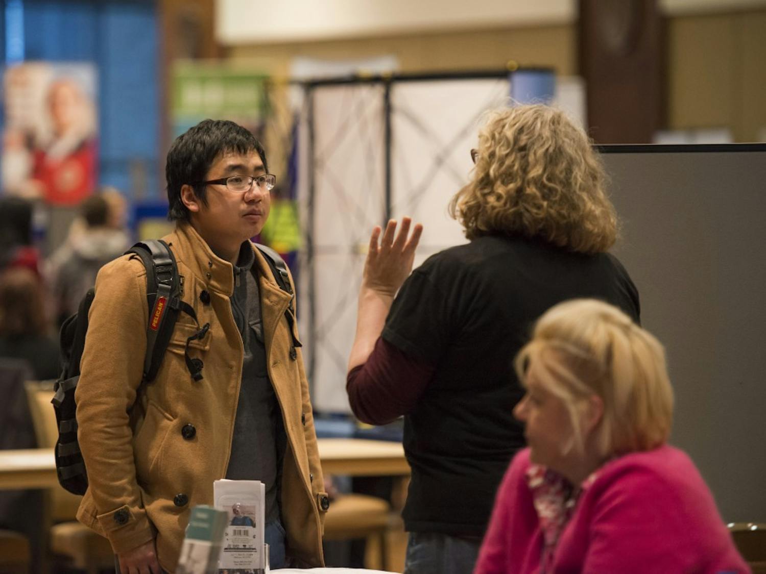 The Morgridge Center hosted about 80 organizations in Varsity Hall at the Public Service Fair.