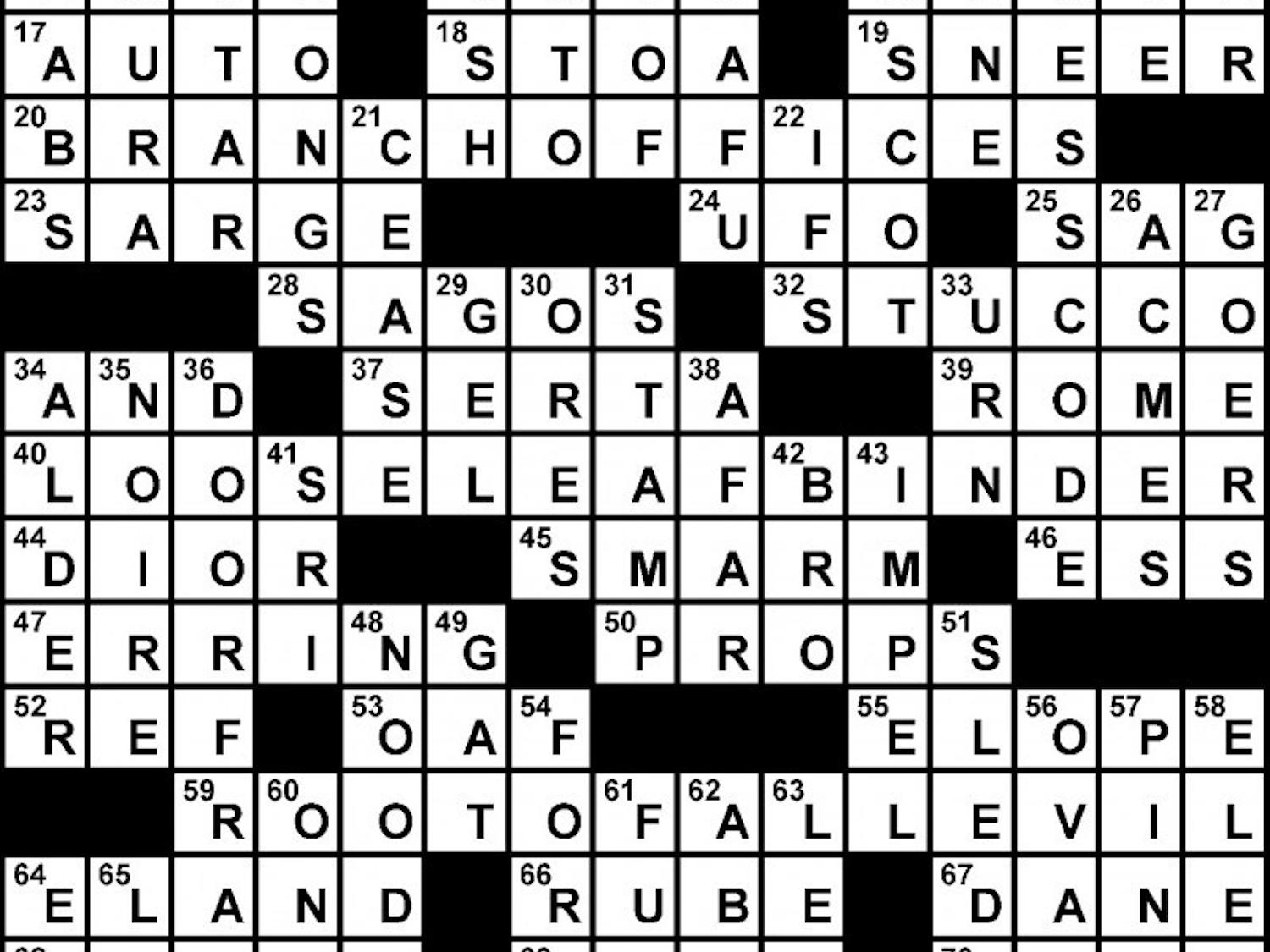 02/18/2011 - Crossword Solution