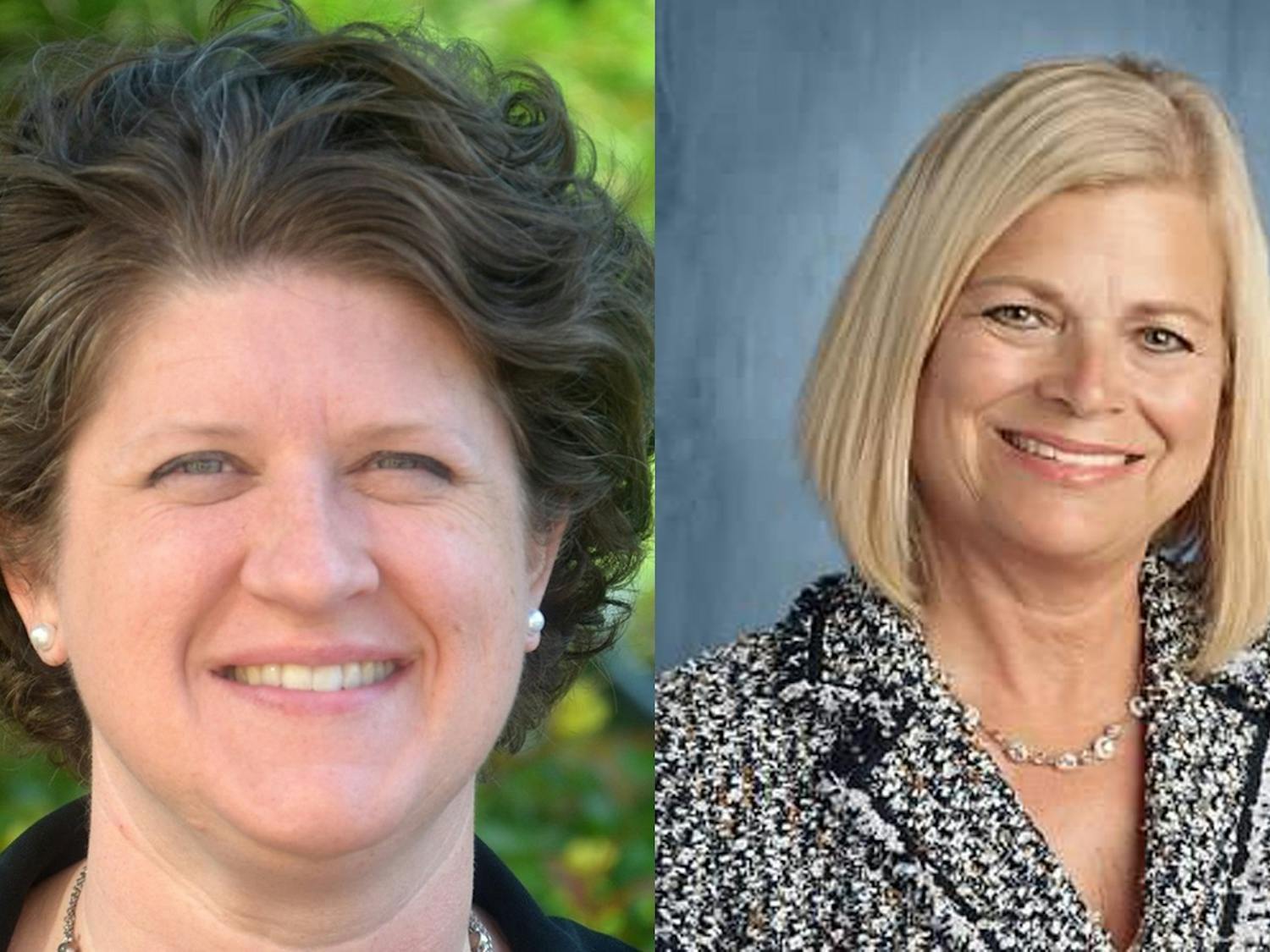 Side by side photo of Wisconsin Superintendent candidates, Jill Underly and Deborah Kerr.