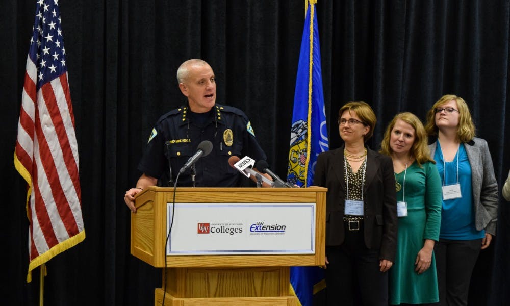MPD Chief Mike Koval spoke at a press conference Thursday announcing the MARI program.