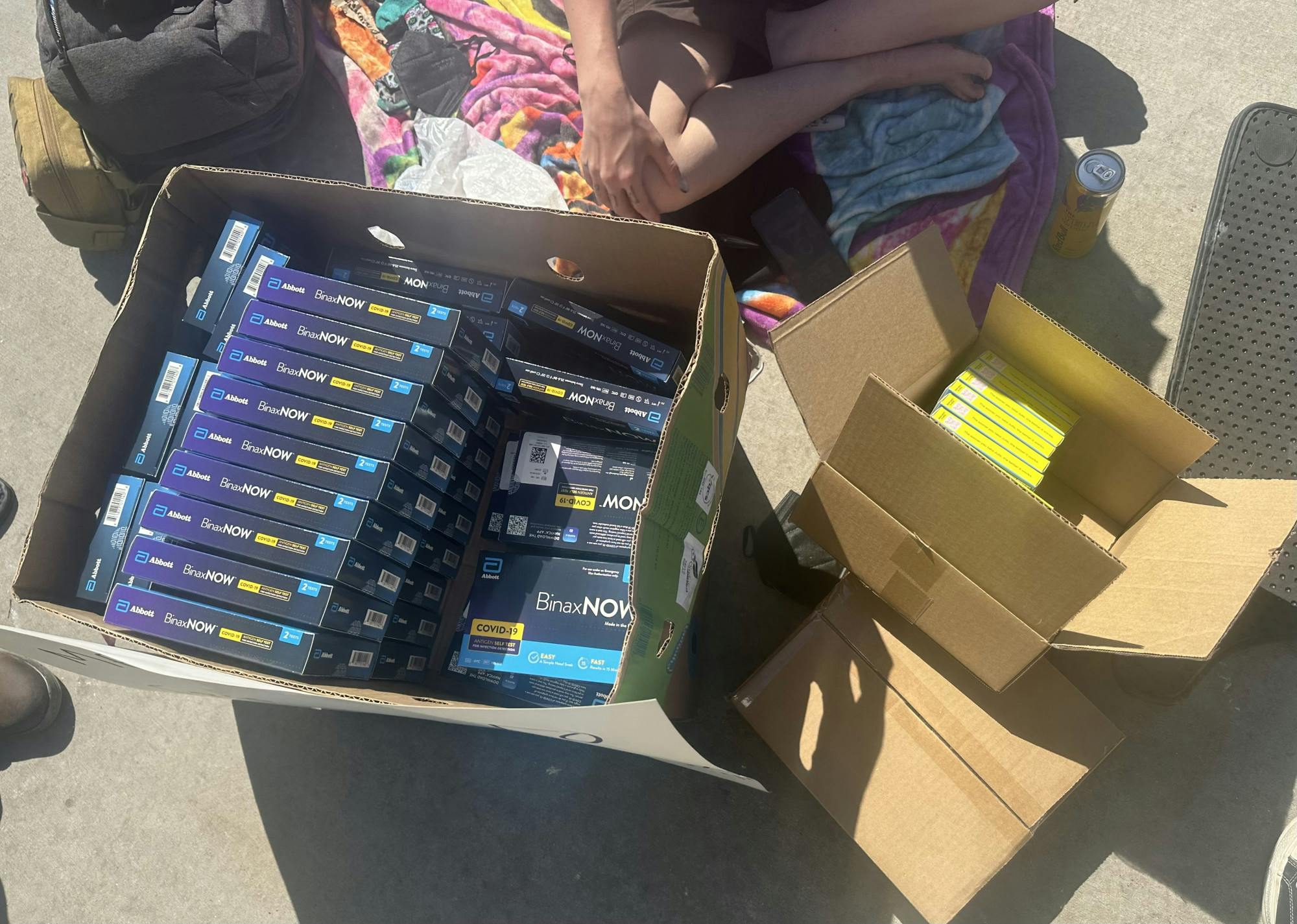 covid tests at protest 