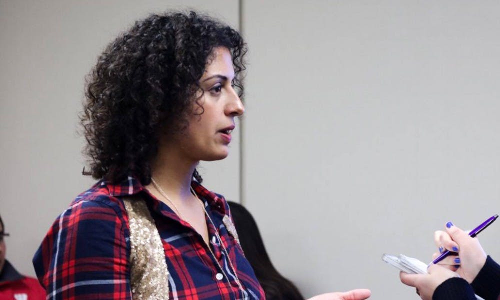Chican@ and Latinx Advisor Rachelle Eilers prompted discussion about forming a stronger Latinx community on UW-Madison’s campus at a town hall meeting.