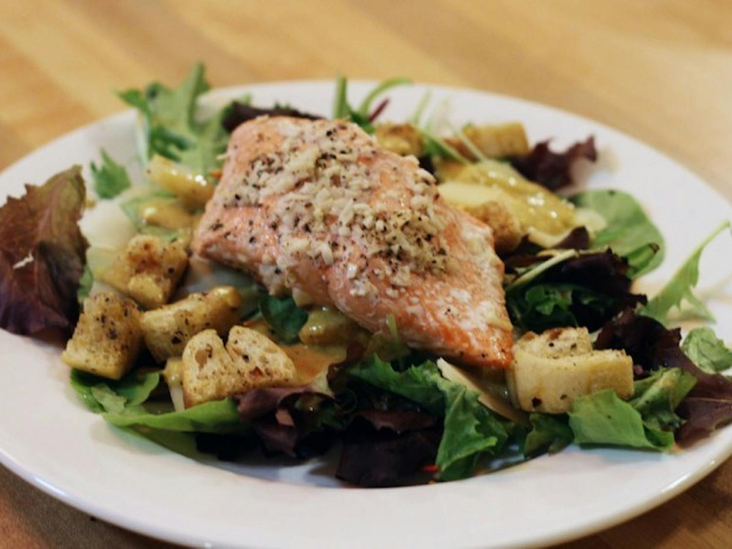 What's in the Fridge: Salmon Caesar Salad