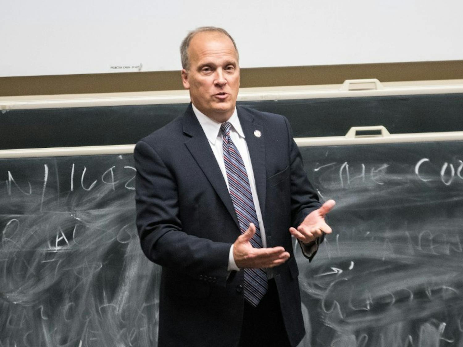State Attorney General Brad Schimel came to campus Tuesday to speak with College Republicans.