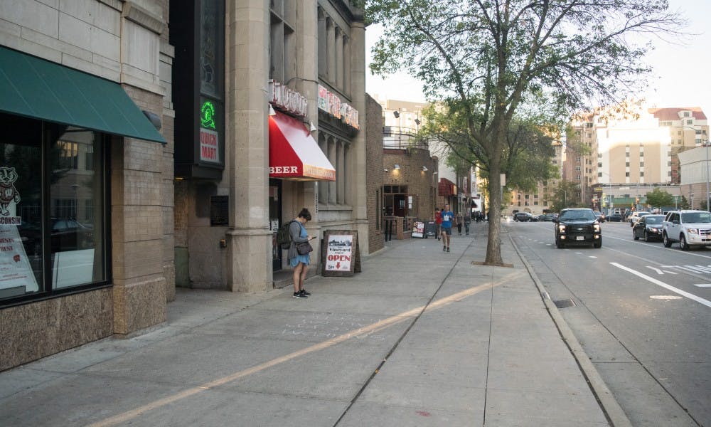 The 600 block of University Avenue encompasses several bars popular with students.