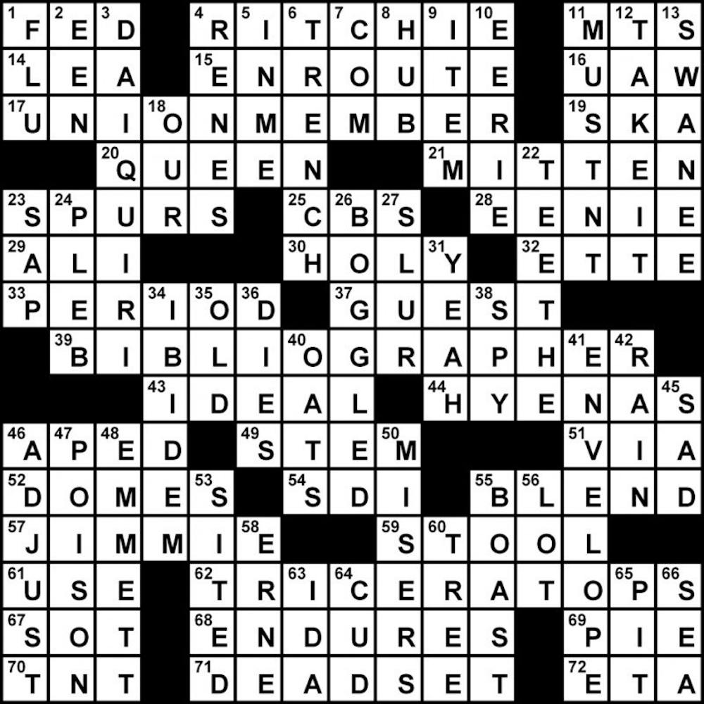 Crossword Solution - 12/04/2012