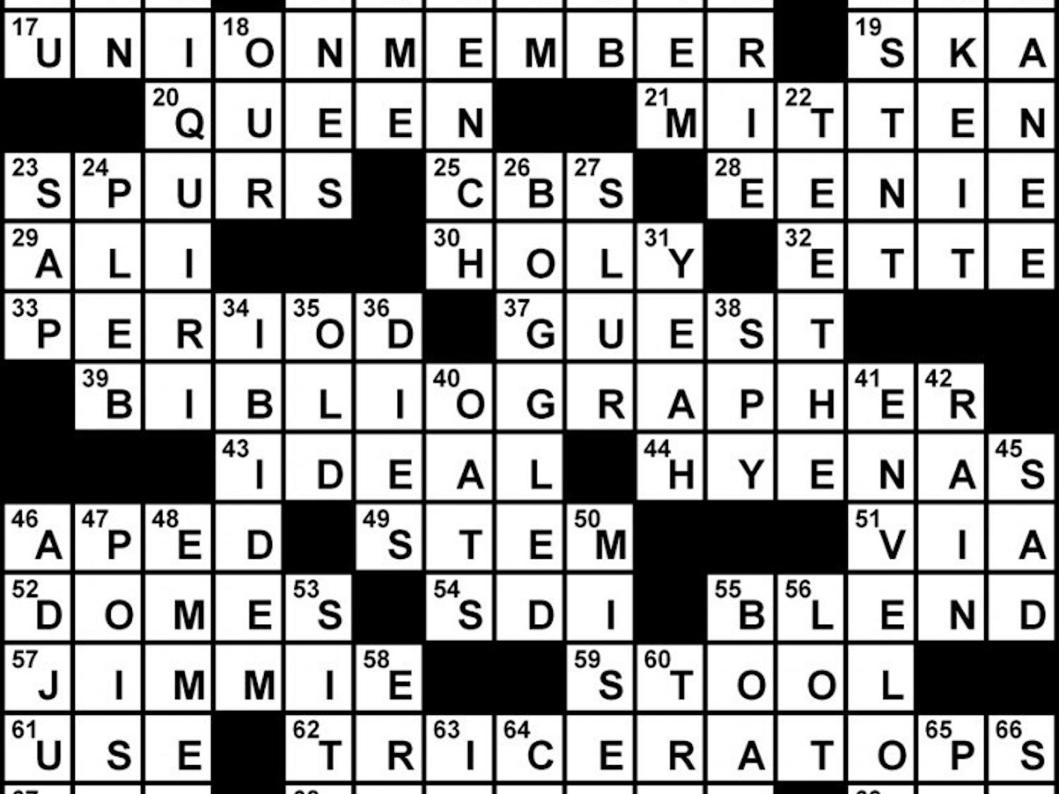 Crossword Solution - 12/04/2012