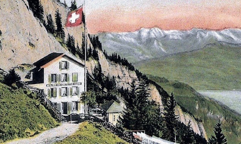 The album cover of Alpine Dreaming: The Helvetia Records Story, 1920-1924 showcases the heritage discussed in the album's songs. 
