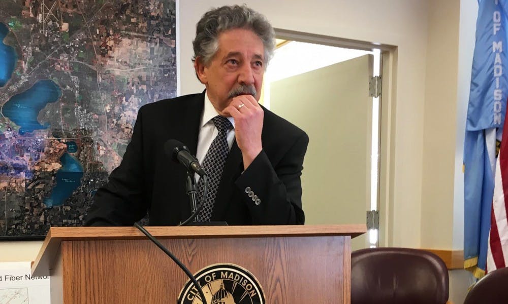 Mayor Paul&nbsp;Soglin held a press conference after Alders Mark&nbsp;Clear and David&nbsp;Ahrens announced the reforms Tuesday.