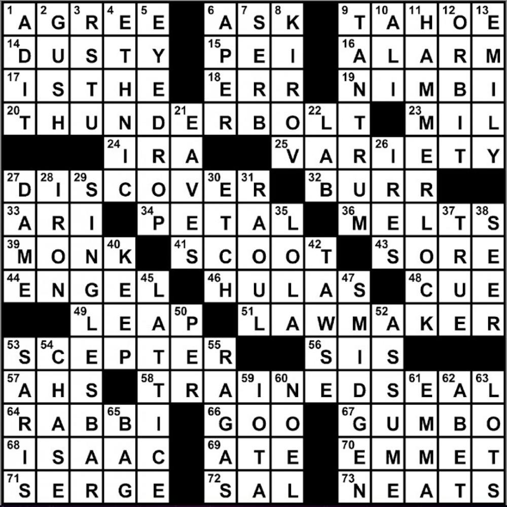 11/09/2009 - Crossword Solution