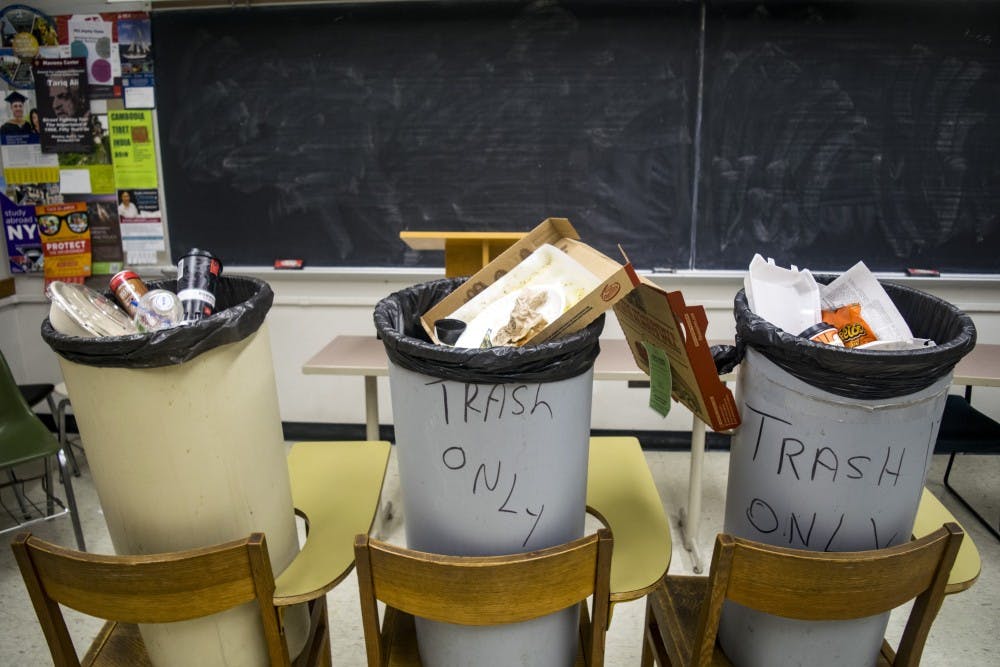 In 2017, significantly less waste was recycled than taken to the landfill as trash. UW-Madison attempts to move away from this toward a sustainable campus in part by relying on students to drop waste in the correct bins.&nbsp;