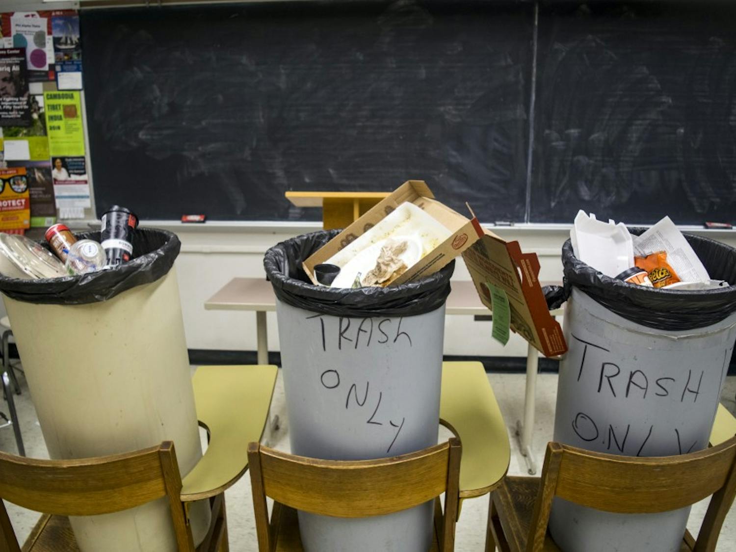 In 2017, significantly less waste was recycled than taken to the landfill as trash. UW-Madison attempts to move away from this toward a sustainable campus in part by relying on students to drop waste in the correct bins.&nbsp;