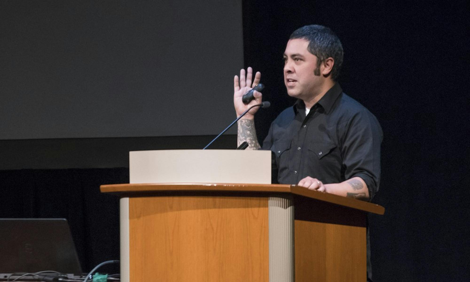 Jason&nbsp;de León, a University of Michigan professor and recent recipient of the MacArthur Genius Grant, spoke at Memorial Union Thursday.