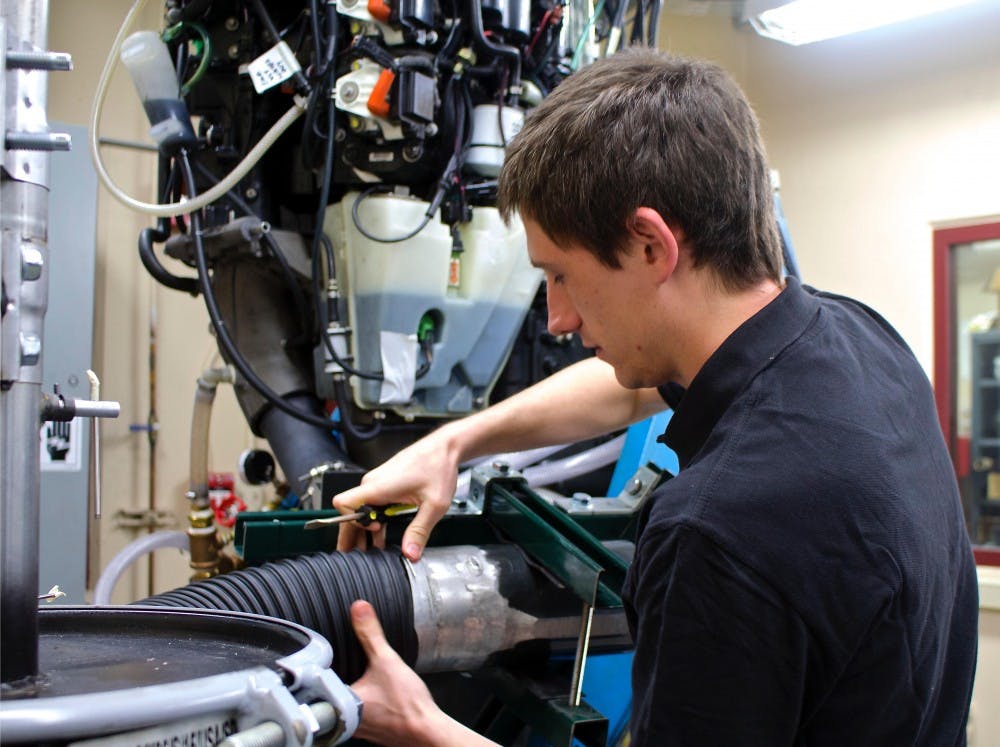 Kieran McCabe, a graduate student in UW-Madison’s College of Engineering, will conclude a nearly two-year project testing an Evinrude outboard motor for the company BRP before he graduates. McCabe is one of many students throughout the UW System sharing their talents with businesses in Wisconsin and beyond.