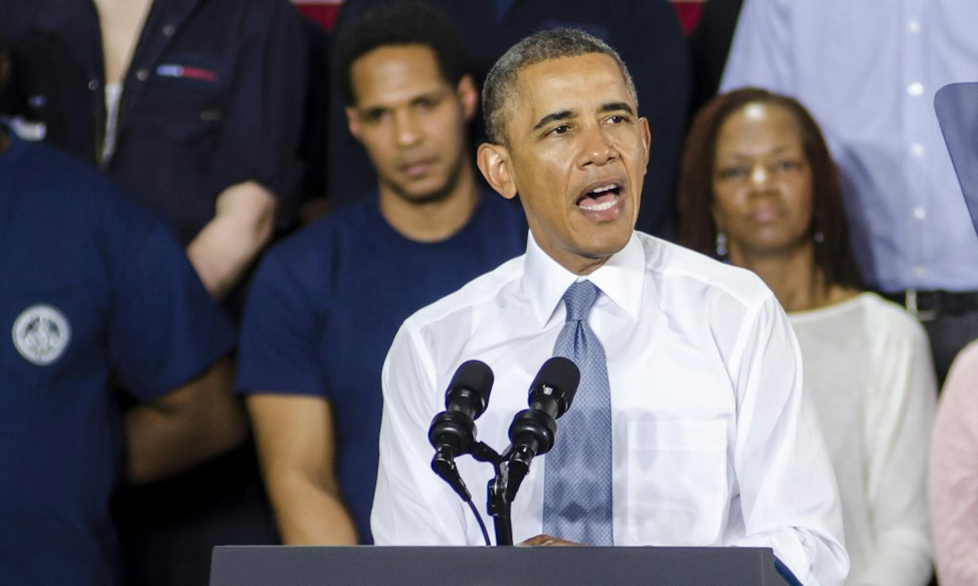 President Barack Obama spoke in Milwaukee Thursday to praise the city’s efforts in raising enrollment in the Affordable Care Act.