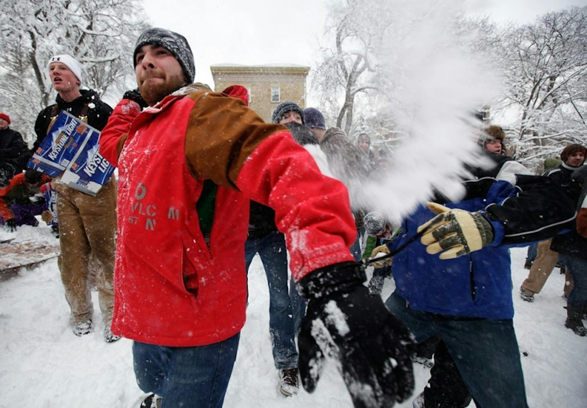 Students participate in Bascom snowball fight