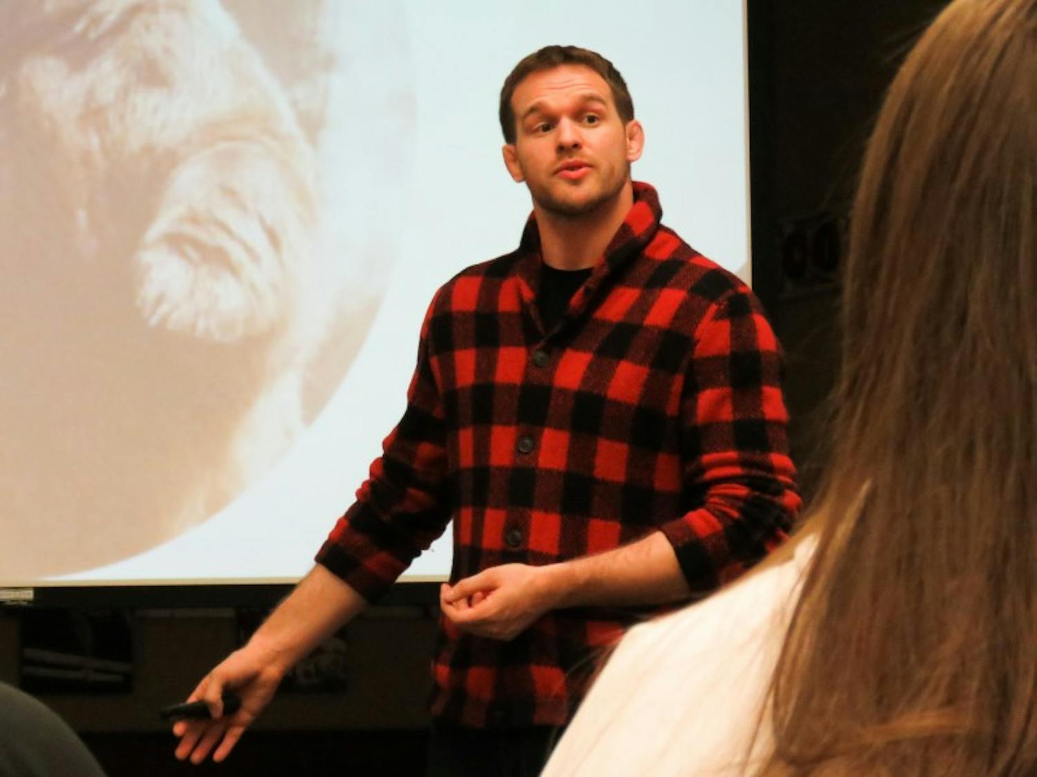 Former NCAA All-American wrestler and Columbia University wrestling coach Hudson Taylor discussed goals of his nonprofit organization, Athlete Ally, which advocates for support of people in sports for members of the LGBT community.