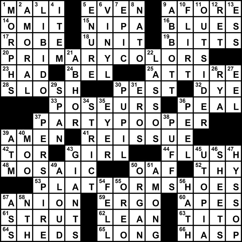 04/22/2010 - Crossword Solution