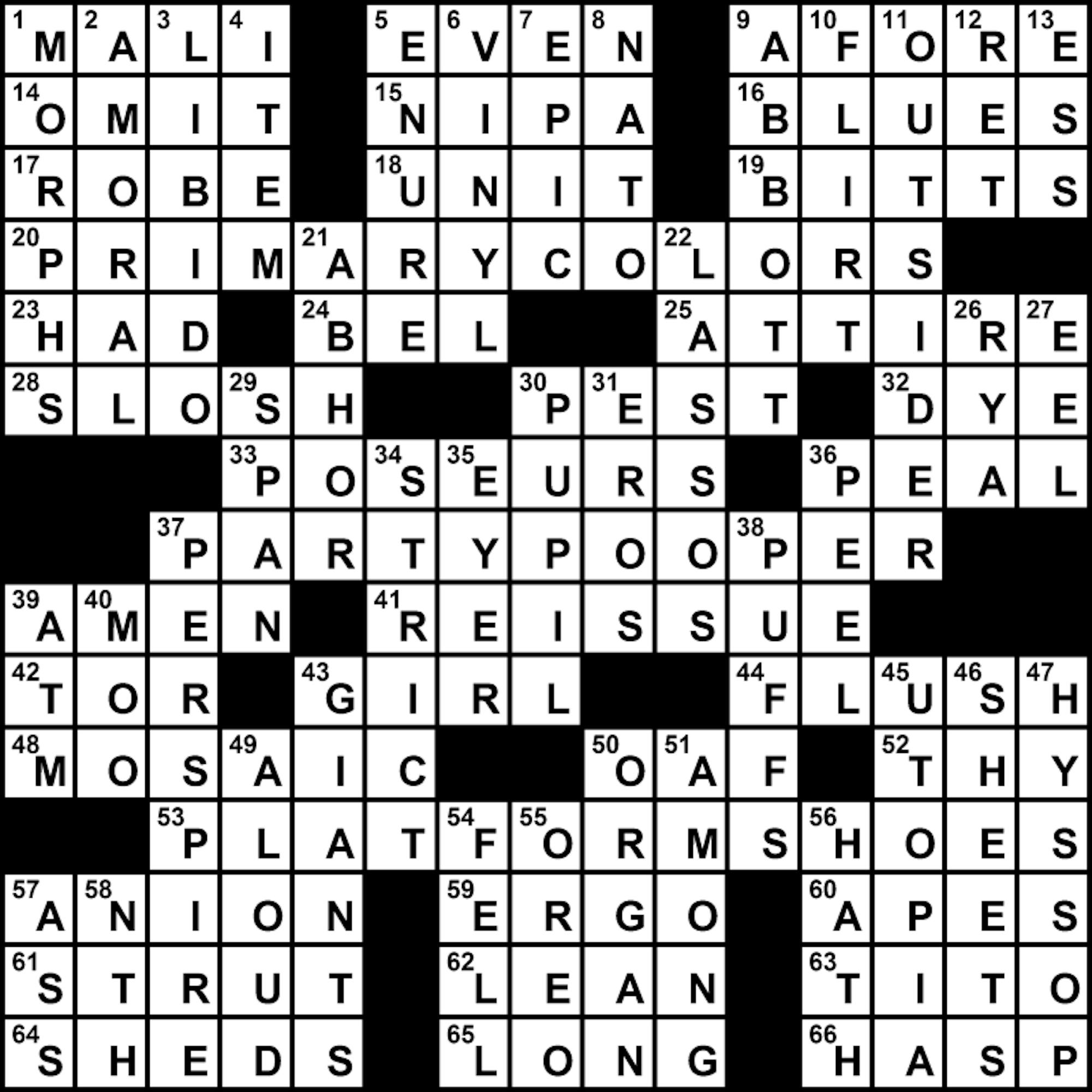 04/22/2010 - Crossword Solution