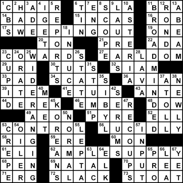 Crossword Solution 11/29/2012 The Daily Cardinal