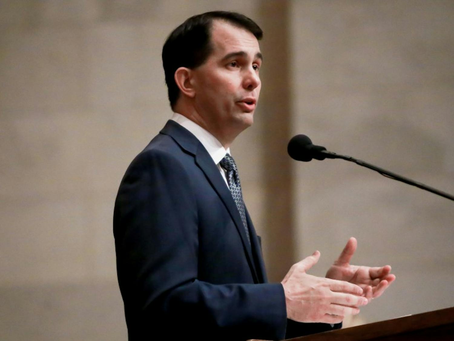 Gov. Scott Walker, who has not said whether he supports the Republicans health care overhaul bill, said Wednesday that future Medicaid reforms are promising.