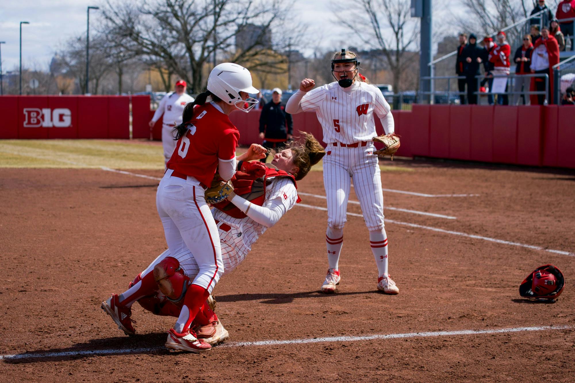 IU vs. UW Softball collision