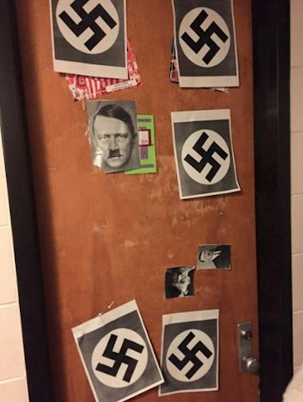 Students taped pictures of Hitler and swastikas to another resident’s door Jan. 26.
