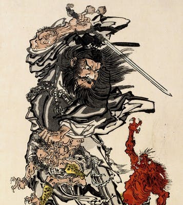 Japanese prints adorn Chazen