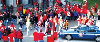 Gameday fans surprise police