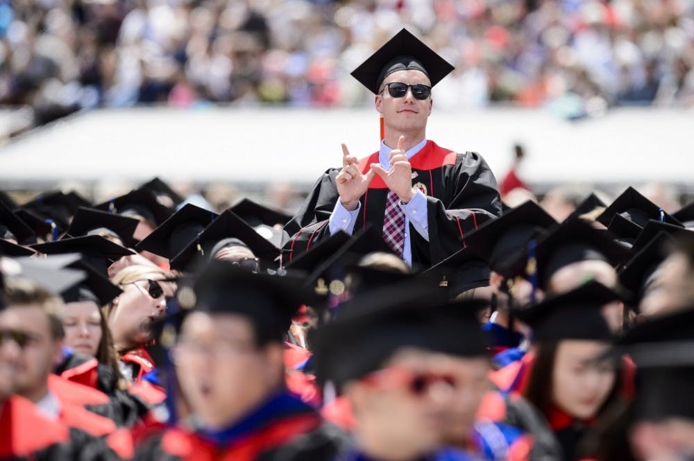 Just under 6,300 bachelor's, master's and law students participated in commencement exercises Saturday at Camp Randall.