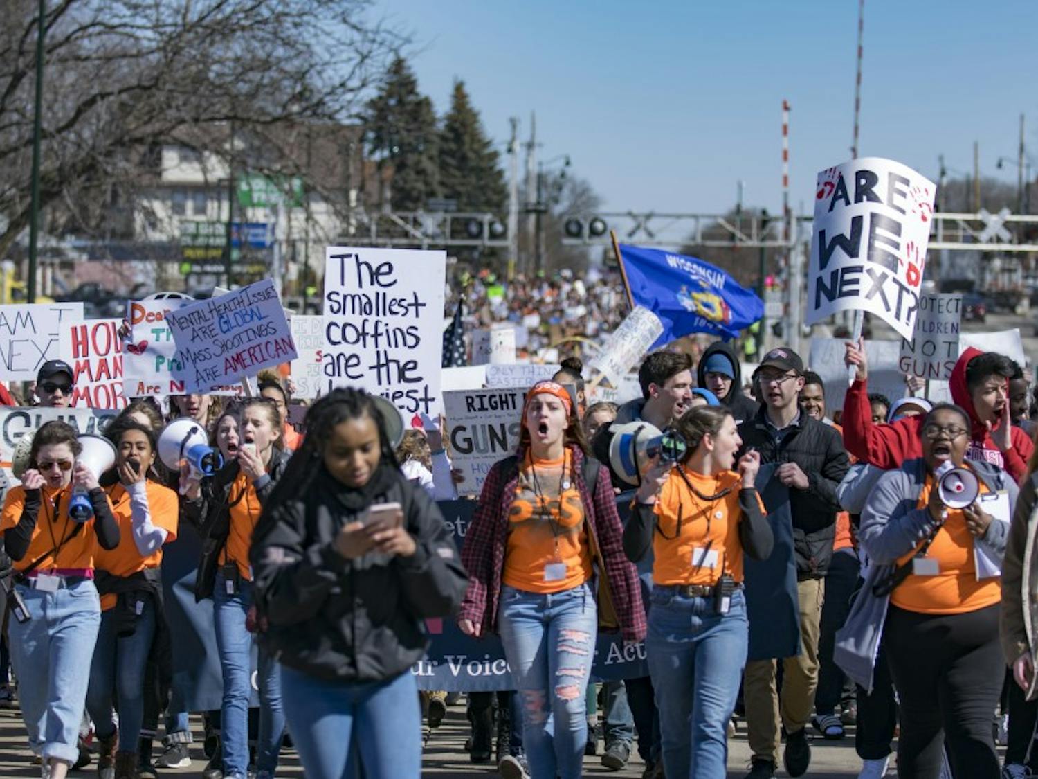 Gallery: High school students take to the streets for #enough campaign