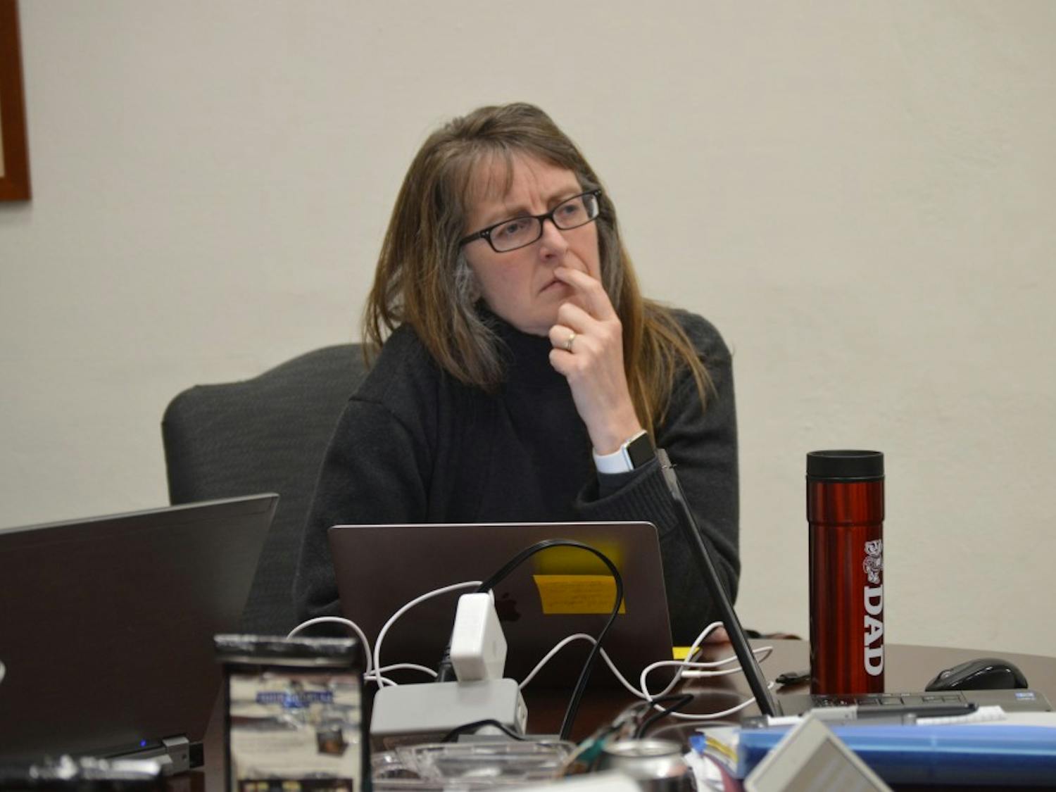 The University Committee, led by Chair Amy Wendt, discussed UW-Madison post-tenure review policy in a meeting Tuesday.