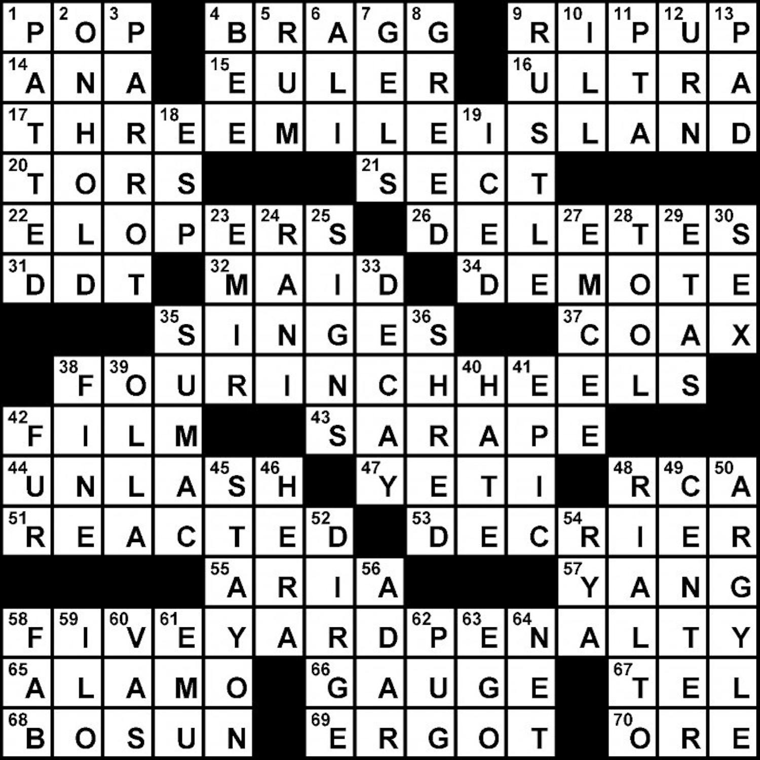 03/21/2011 - Crossword Solution