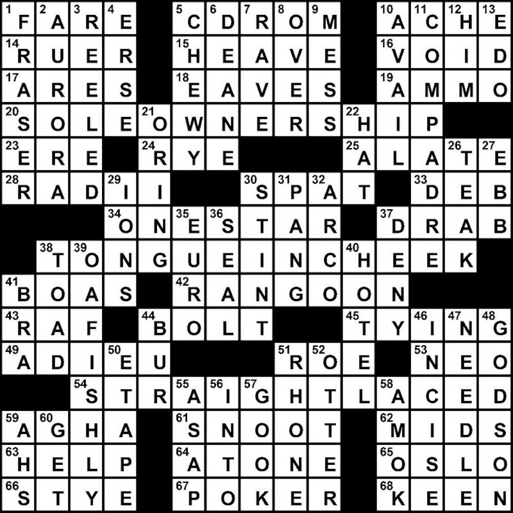 09/07/2010 - Crossword Solution