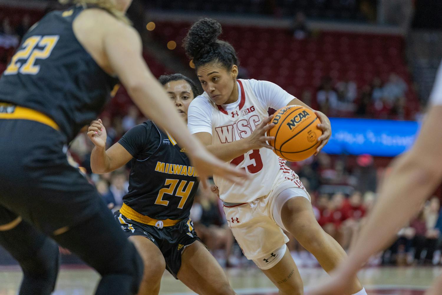 PHOTOS: Another season opener, another Badger win. Wisconsin Women's Basketball celebrate victory over Milwaukee, 62-51