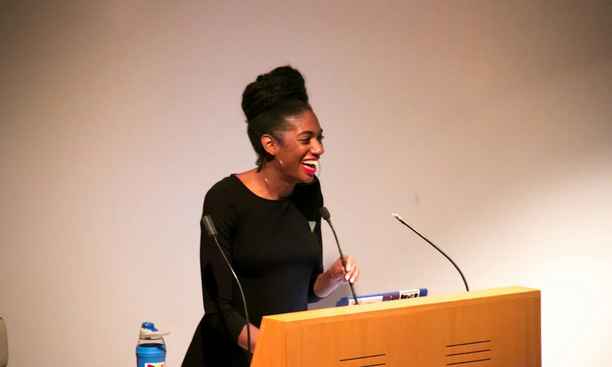 LGBT Campus Center Program Coordinator Tiffany Lee praised Julio Salgado for bringing in the human aspect of being a queer artist of color during his talk Tuesday.