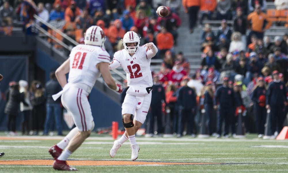 Quarterback Alex Hornibrook had a career game against BYU in 2017, and he'll need to rely on his deep receiving corps to replicate that performance on Saturday.