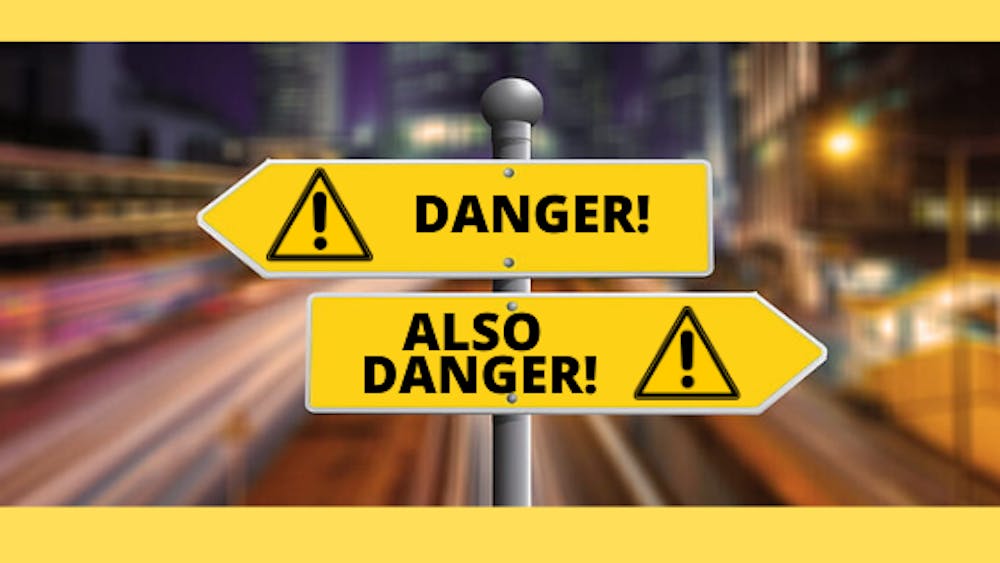 DANGER opinion sign