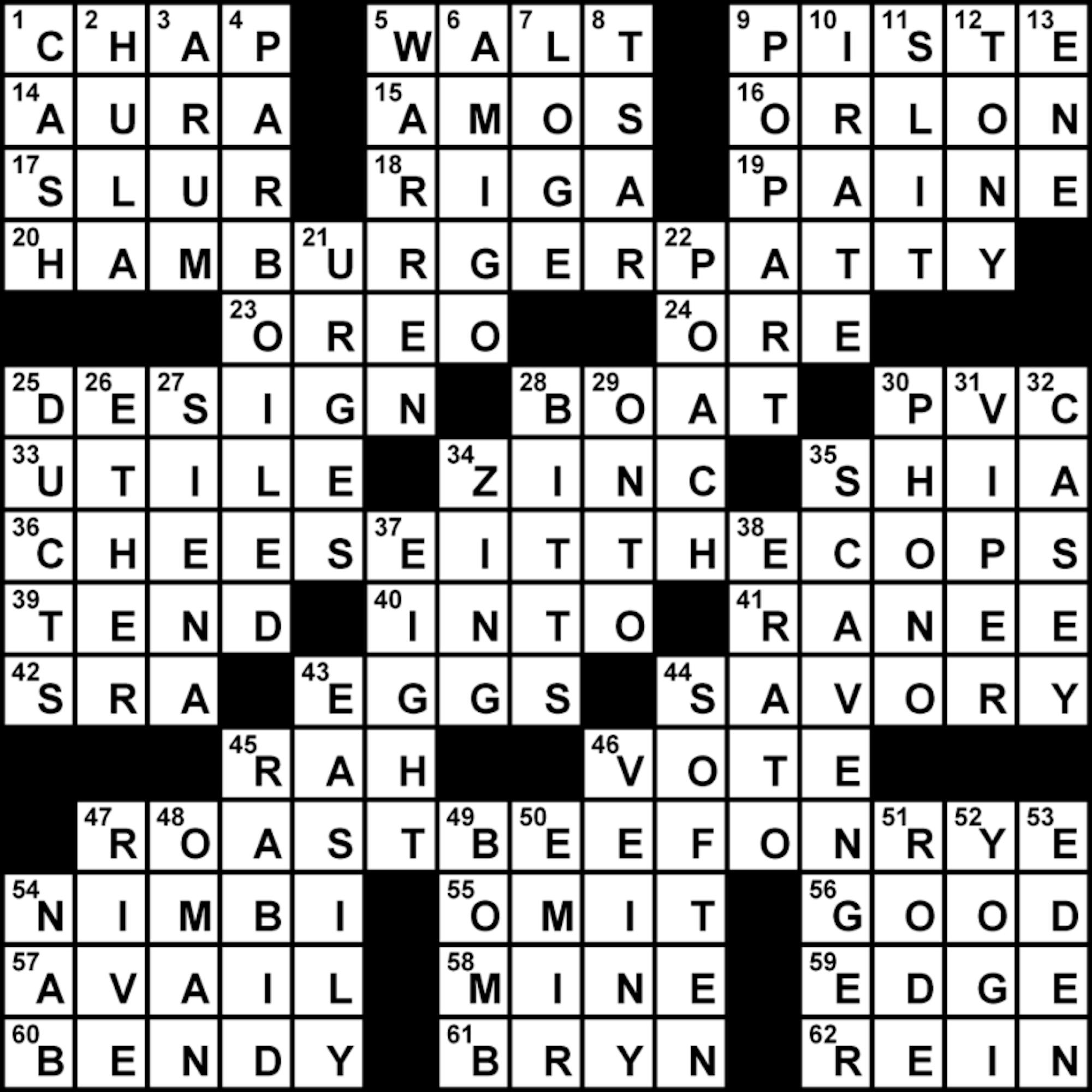 Crossword Solution - 3/19/2013