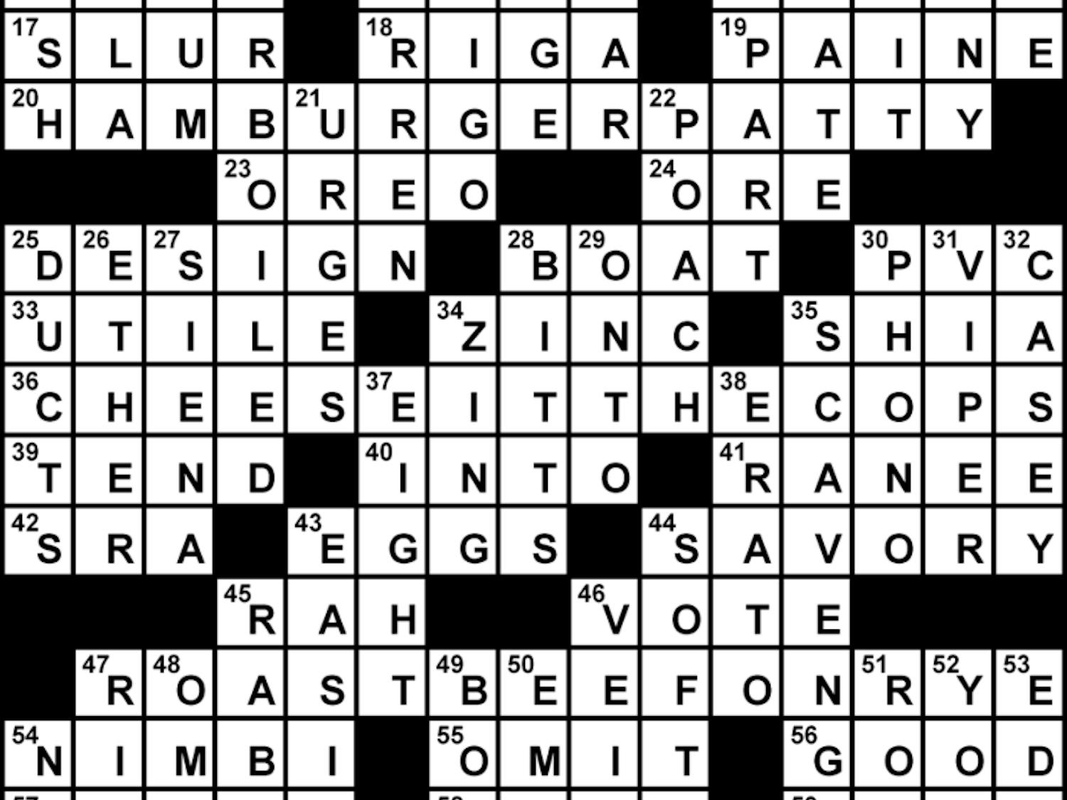 Crossword Solution - 3/19/2013