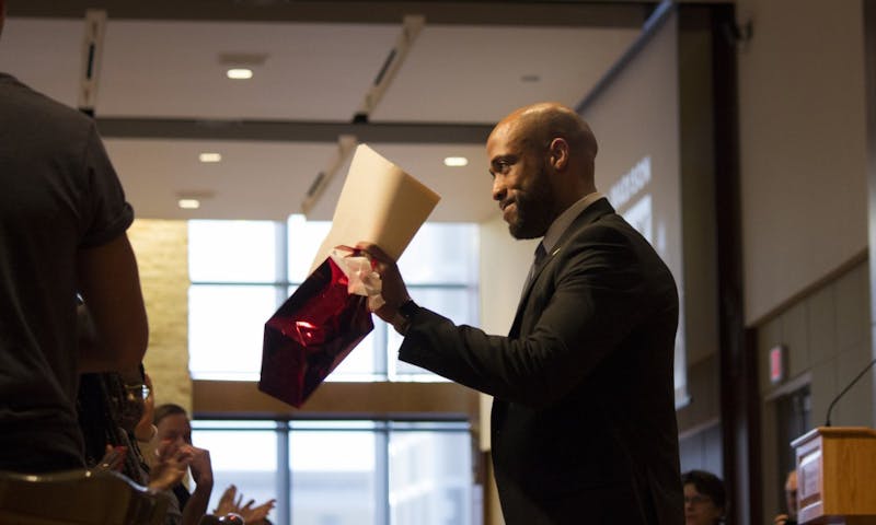 Lt. Gov. Mandela Barnes spoke to a crowd of UW-Madison community members to commemorate Martin Luther King Jr. 